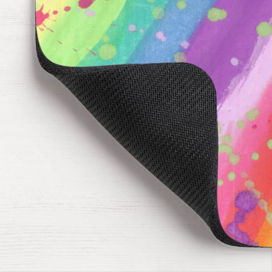 Regenbogen-Spritzer Mousepad (Ecke)
