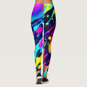 Regenbogen-Spritzkunst Leggings (Rückseite)