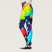Regenbogen-Spritzkunst Leggings (Links)