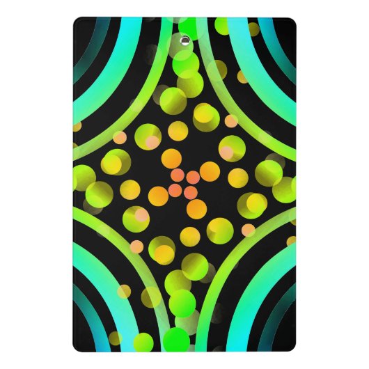 Regenbogen sprudelt Farbfeld-helles schönes klares Mini Klemmbrett (Rückseite)