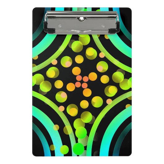 Regenbogen sprudelt Farbfeld-helles schönes klares Mini Klemmbrett (Vorderseite)