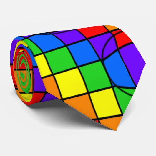 Regenbogen sprudelt Krawatte (Gerollt)