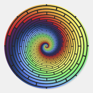 Regenbogen Squiral Aufkleber ROY G BIV