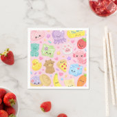 Regenbogen-Squishy-Mädchen-Geburtstagsfeier  Serviette (Beispiel)