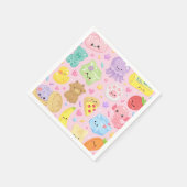 Regenbogen-Squishy-Mädchen-Geburtstagsfeier  Serviette (Ecke)