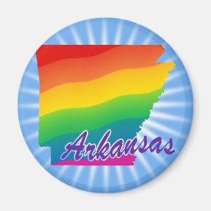 Regenbogen-Staat Arkansas Magnet