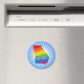 Regenbogen-Staat Georgiens Magnet (In Situ (Geschirrspüler))