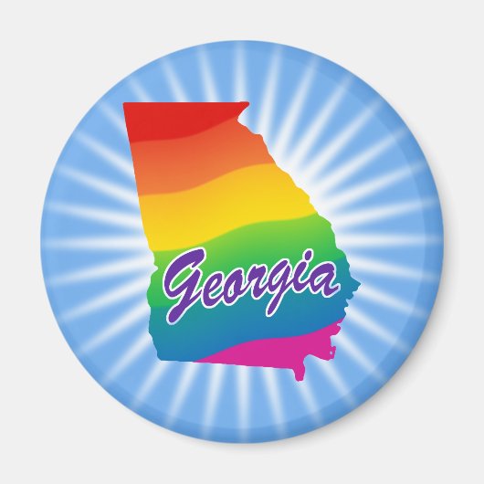 Regenbogen-Staat Georgiens Magnet (Vorne)