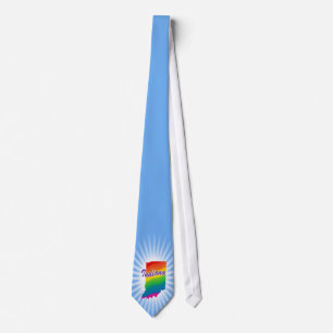 Regenbogen-Staat Indiana Krawatte