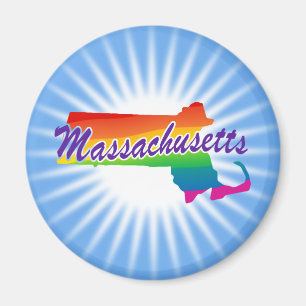 Regenbogen-Staat Massachusetts Magnet