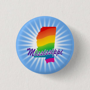 Regenbogen-Staat Mississippi Button