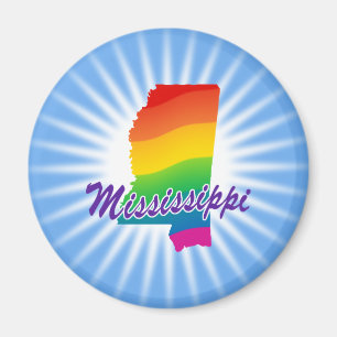 Regenbogen-Staat Mississippi Magnet
