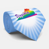 Regenbogen-Staat Virginia Krawatte (Gerollt)