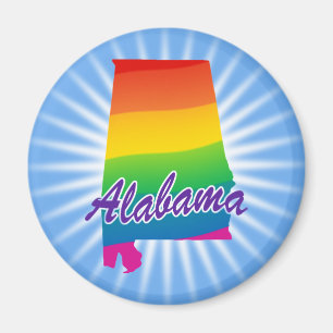 Regenbogen-Staat von Alabama Magnet