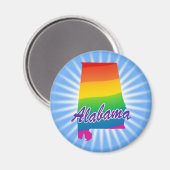 Regenbogen-Staat von Alabama Magnet (Vorderseite/Rückseite)