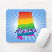 Regenbogen-Staat von Alabama Mousepad (Mit Mouse)