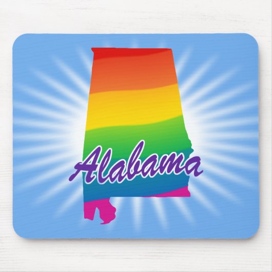 Regenbogen-Staat von Alabama Mousepad (Vorne)