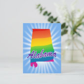 Regenbogen-Staat von Alabama Postkarte (Stehend Vorderseite)