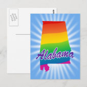 Regenbogen-Staat von Alabama Postkarte (Vorne/Hinten)