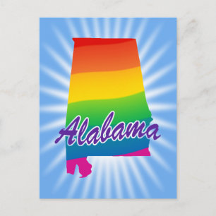 Regenbogen-Staat von Alabama Postkarte