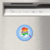 Regenbogen-Staat von Alaska Magnet (In Situ (Geschirrspüler))