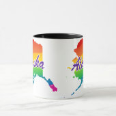 Regenbogen-Staat von Alaska Tasse (Zentrum)