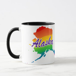 Regenbogen-Staat von Alaska Tasse