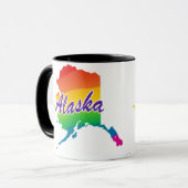 Regenbogen-Staat von Alaska Tasse (Vorderseite Links)