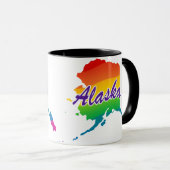 Regenbogen-Staat von Alaska Tasse (VorderseiteRechts)