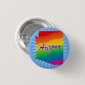 Regenbogen-Staat von Arizona Button (Vorne & Hinten)