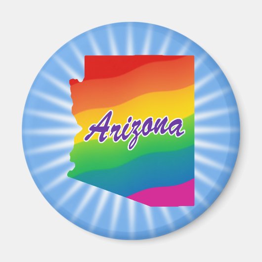 Regenbogen-Staat von Arizona Magnet (Vorne)