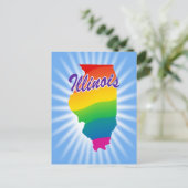 Regenbogen-Staat von Illinois Postkarte (Stehend Vorderseite)