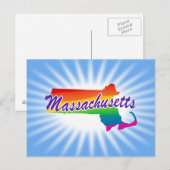 Regenbogen-Staat von Massachusetts Postkarte (Vorne/Hinten)