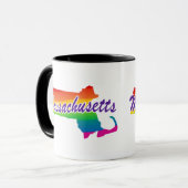 Regenbogen-Staat von Massachusetts Tasse (Vorderseite Links)
