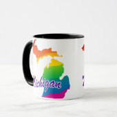 Regenbogen-Staat von Michigan Tasse (Vorderseite Links)