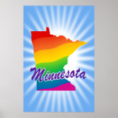 Regenbogen-Staat von Minnesota Poster (Vorne)