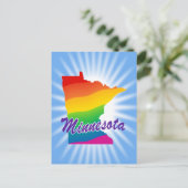 Regenbogen-Staat von Minnesota Postkarte (Stehend Vorderseite)