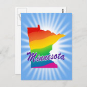 Regenbogen-Staat von Minnesota Postkarte (Vorne/Hinten)