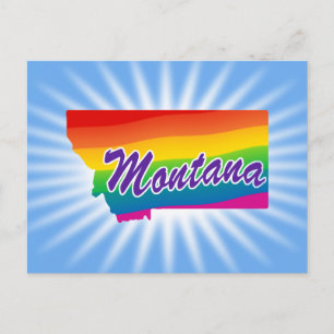 Regenbogen-Staat von Montana Postkarte