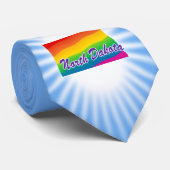 Regenbogen-Staat von North Dakota Krawatte (Gerollt)
