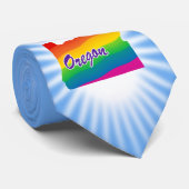 Regenbogen-Staat von Oregon Krawatte (Gerollt)
