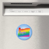 Regenbogen-Staat von Oregon Magnet (In Situ (Geschirrspüler))