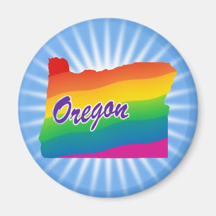 Regenbogen-Staat von Oregon Magnet
