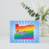 Regenbogen-Staat von Oregon Postkarte (Stehend Vorderseite)