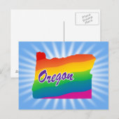 Regenbogen-Staat von Oregon Postkarte (Vorne/Hinten)