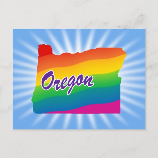 Regenbogen-Staat von Oregon Postkarte (Vorderseite)