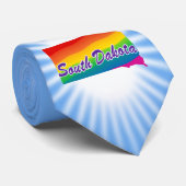 Regenbogen-Staat von South Dakota Krawatte (Gerollt)
