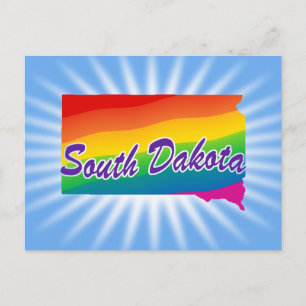 Regenbogen-Staat von South Dakota Postkarte