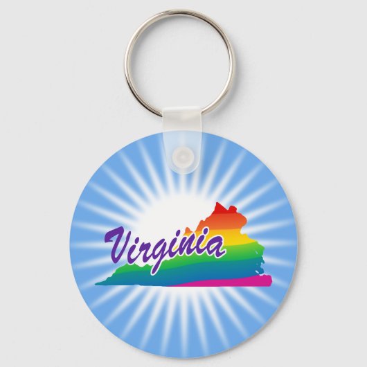 Regenbogen-Staat von Virginia Schlüsselanhänger (Vorderseite)