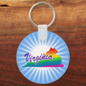 Regenbogen-Staat von Virginia Schlüsselanhänger (Vorderseite)